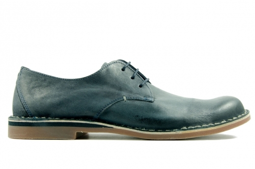 Blue leather shoes