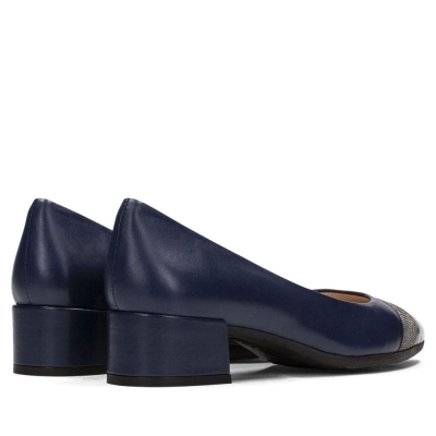Blue elegant leather shoes