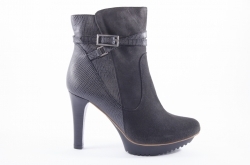 Дамски боти ситна щампа алигатор с плътен ток