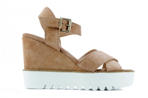 Розови велурени платформи