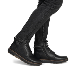 Leather boots Rieker B3342-00 Black