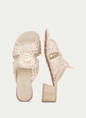 Дамски чехли HV264602 CREAM HISPANITAS