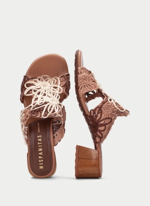 Дамски чехли HV264841 BROWN HISPANITAS