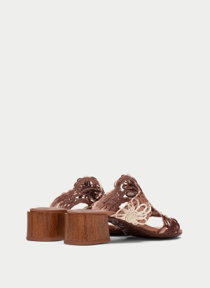 Дамски чехли HV264841 BROWN HISPANITAS