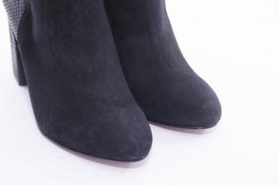 Thick heel cobra ankle boots 