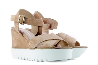 Розови велурени платформи