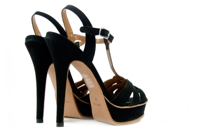 Black suede sandals