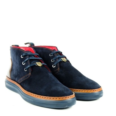 Мъжки сини велурени боти