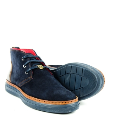 Мъжки сини велурени боти