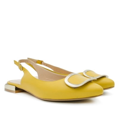 Дамски жълти обувки