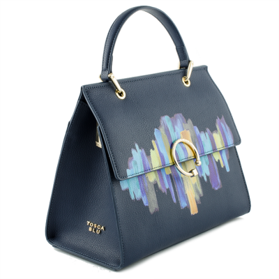Colourful leather bag Tosca Blu
